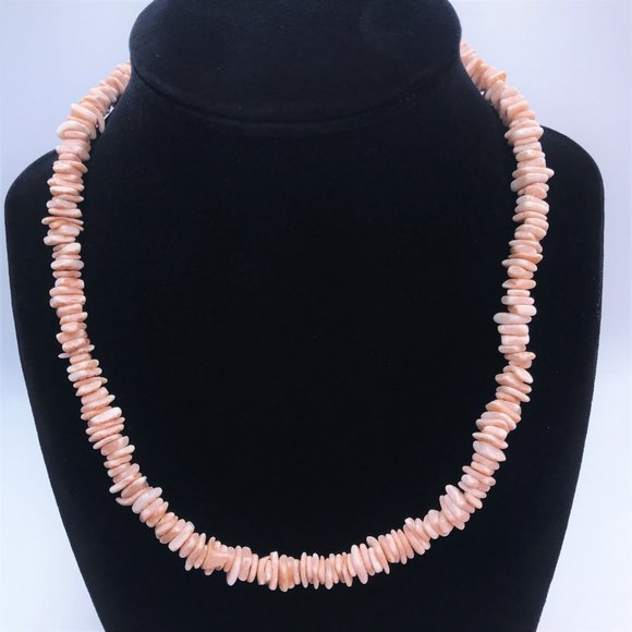 2 Necklace Lot Brown Coated Shell Chips Coco Shell Beach Island Surfer Chunky - Picture 2 of 7